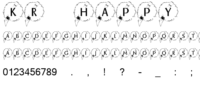 KR Happy New Year 2002 font
